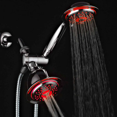 DreamSpa® All-Chrome 3-Way LED Twin Showerhead
