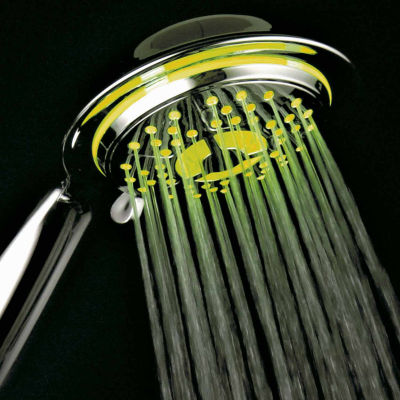 PowerSpa® All-Chrome LED Handheld Shower with Air Jet LED Turbo Pressure-Boost Nozzle Technology