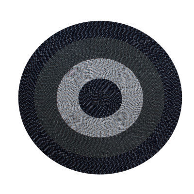 Better Trends Country Stripe Braided Round Reversible Rug - 6'