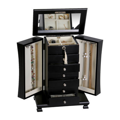 Mele and Co Layla Java-Finish Jewelry Box