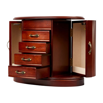 Mele and Co Heloise Walnut-Finish Jewelry Box