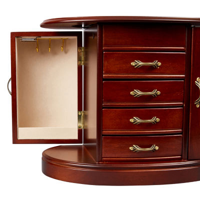 Mele and Co Heloise Walnut-Finish Jewelry Box