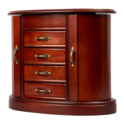 Mele and Co Heloise Walnut-Finish Jewelry Box