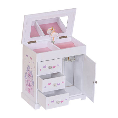 Mele and Co Adalyn Musical Ballerina Pink & White Jewelry Box