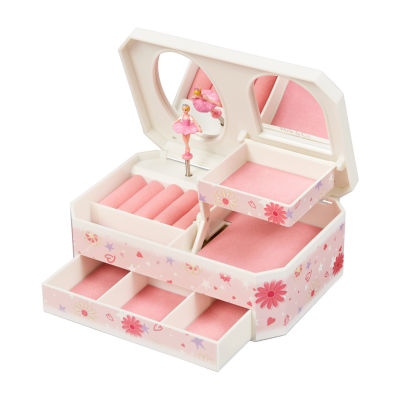 Mele and Co Hayley Floral Musical Ballerina Pink Jewelry Box