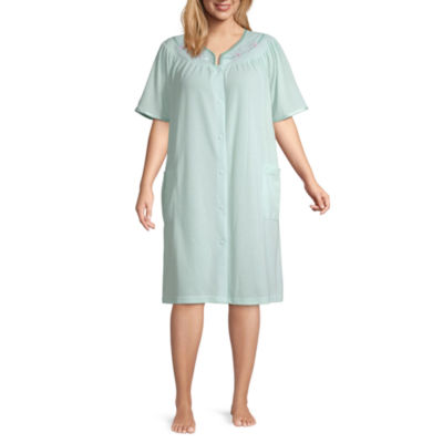 Adonna Womens Plus Short Sleeve Long Length Robe - JCPenney