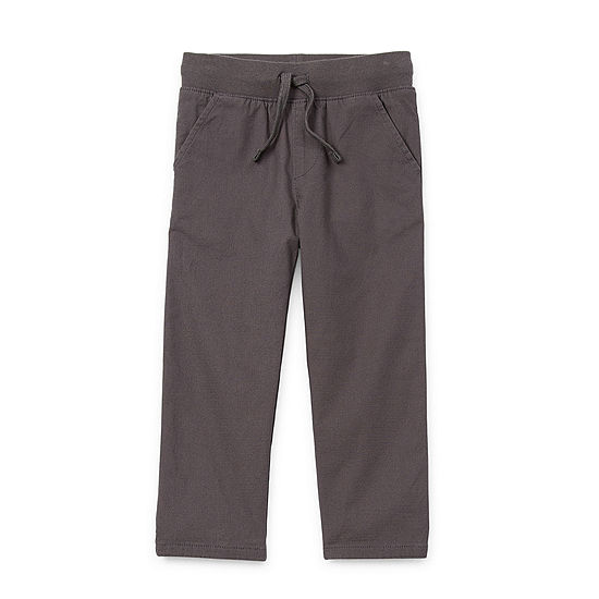 Okie Dokie Twill Toddler Boys Lined Cuffed Pull-On Pants