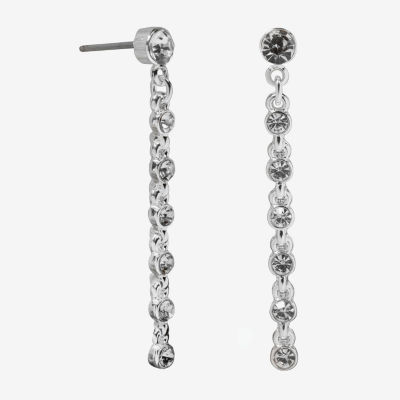 Bijoux Bar Delicates Silver Tone Glass Round Drop Earrings