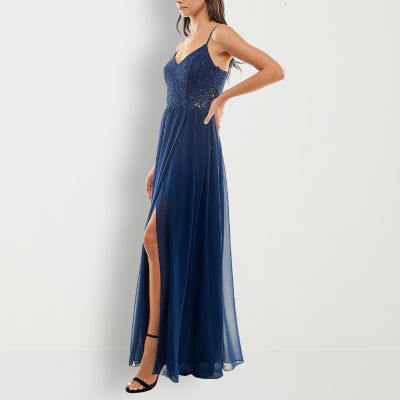 navy blue homecoming dresses jcpenney Straps Navy Blue Pleated A-line Homecoming Dress – Ohmollydress
