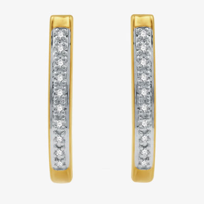 YES, PLEASE! 1/10 CT.T.W. Natural Diamond Hoop and Stud Earring Set in Gold Over Sterling Silver