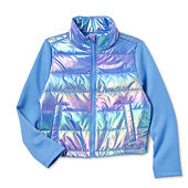 Xersion Jackets & Coats | Xersion Blue and Black Puffy Jacket M New!! Zper Pockets Polly Fill | Color: Black/Blue | Size: M | Lunabanuelos72's Closet