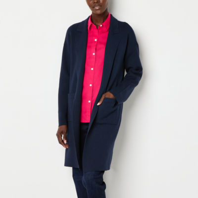 Cardigan Femme Léger Printemps/automne 2025 - Manches Longues Ouvert Devant - Avec Poches - Couleurs Noir, Blanc, Rose, Bleu Marine