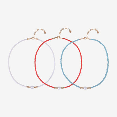 Arizona Gold Tone Womens 3-pc. Necklace Set