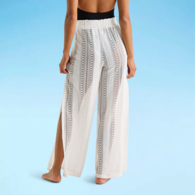 Mynah Womens Crochet Pants Swimsuit Cover-Up