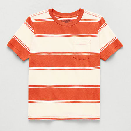 Thereabouts Little & Big Kid Boys Crew Neck Short Sleeve T-shirt In Orange