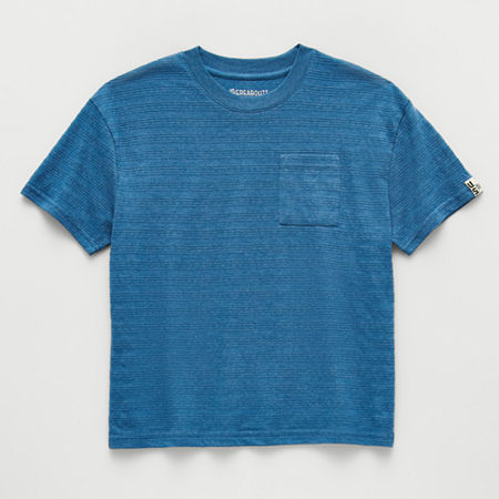 Thereabouts Oversized Little & Big Kid Boys Crew Neck Short Sleeve T-shirt In Blue