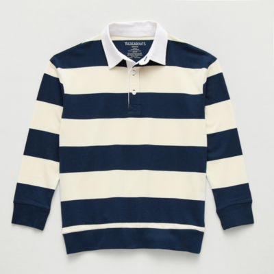Thereabouts Little & Big Kid Boys Long Sleeve Regular Fit Spread Collar Rugby Shirt