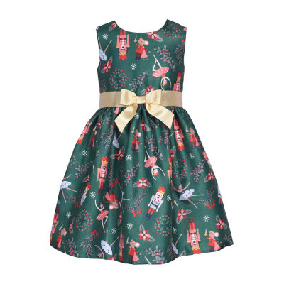 Bonnie Jean Little Girls Sleeveless Velvet Fit + Flare Dress