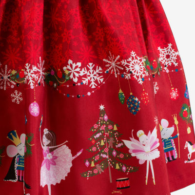 Bonnie Jean Big Kid Girls Long Sleeve Velvet Fit + Flare Dress