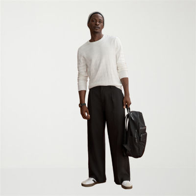 Stylus At Ease Wide Leg\N Mens Pleated Pant