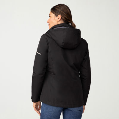 Free Country Womens Hooded Water Resistant Wind Heavyweight System Jacket