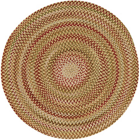 Capel Inc. Manchester Concentric Braided Round Rugs, One Size, Yellow