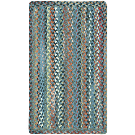 Capel Inc. St. Johnsbury Vertical Stripe Braided Rectangular Rugs, One Size, Blue