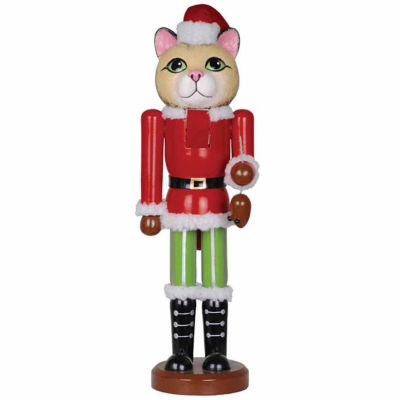 14" Christmas Cat Nutcracker