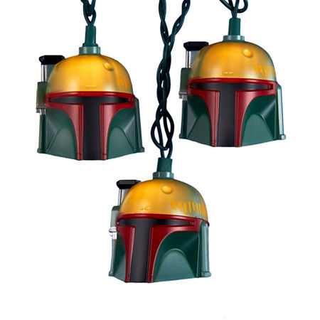 Kurt Adler Star Wars Boba Fett Helmet Light Set, One Size, Multiple Colors