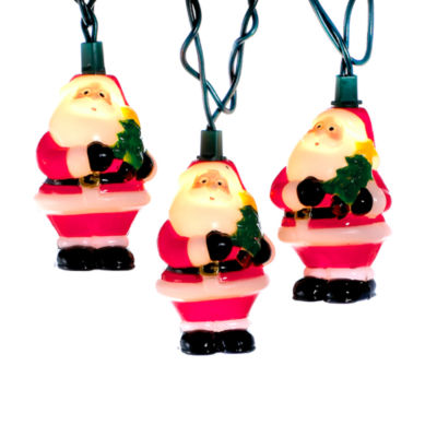 Kurt Adler Santa With Christmas Tree Light Set