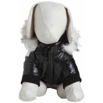 The Pet Life Fashion Striped Ultra-Plush Pet Parka Coat