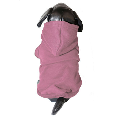 The Pet Life Fashion Plush Cotton Pet Hoodie Hooded Sweater, One Size, Pink