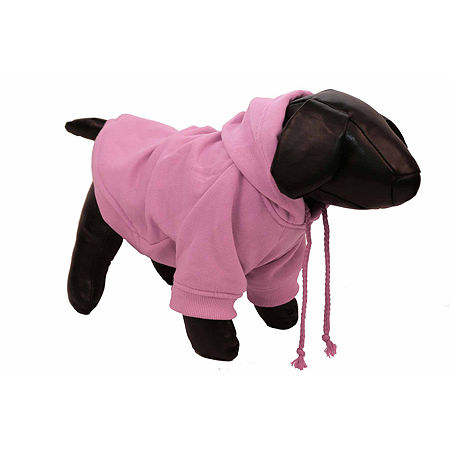 The Pet Life Fashion Plush Cotton Pet Hoodie Hooded Sweater, One Size, Pink