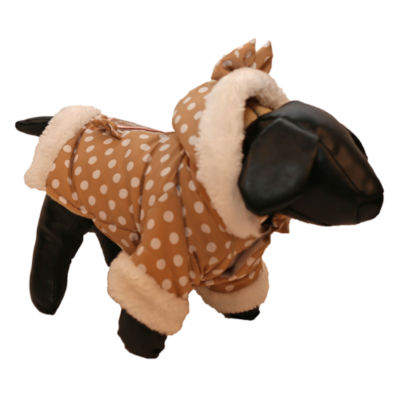 The Pet Life Polka-Dot Couture-Bow Pet Hoodie Sweater