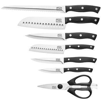  Chicago Cutlery Ellsworth (13-PC) Kitchen Knife Block Set With  Wooden Block & Built-In Sharpener, Ergonomic Handles and Stainless Steel  Professional Chef Knife Set & Scissors With Bottle Opener: Home & Kitchen