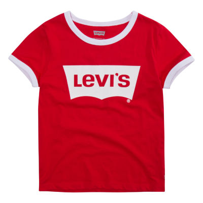Levi's® Retro Ringer Big Kid Girls Round Neck Short Sleeve Regular Fit Graphic T-Shirt