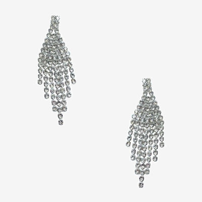 Bijoux Bar Crystal Fringe Drop Earrings