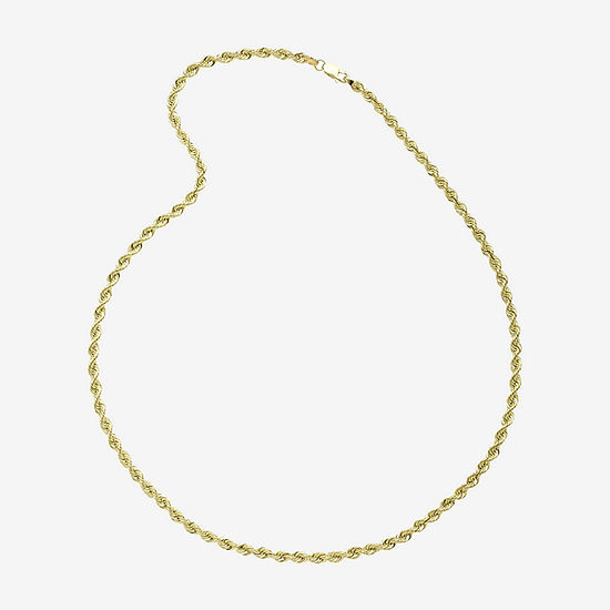 10K Yellow Gold 24" Hollow Rope Chain Necklace