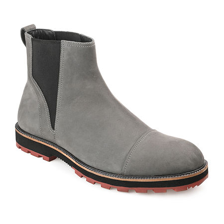 Thomas And Vine Mens Jaylon Block Heel Chelsea Boots, 10 Medium, Gray