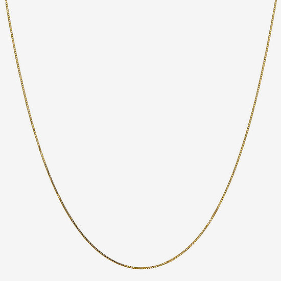 14K Gold 14-30" Solid Box Chain Necklace