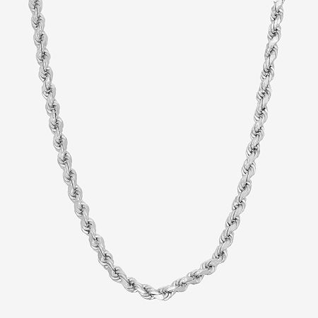 Unisex Adult Sterling Silver 20 Inch Rope Chain Necklace, One Size