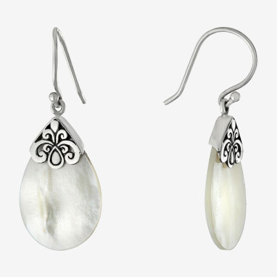 White Mother Of Pearl Sterling Silver Pear Drop Earrings JCPenney