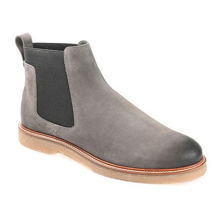 Thomas And Vine Mens Cedric Flat Heel Chelsea Boots, 12 Medium, Gray