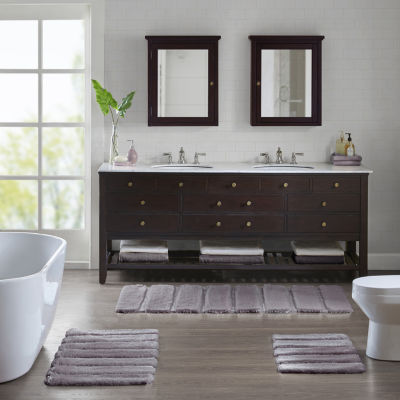 Madison Park Tufted Pearl Channel Soft Solid Tufted Bath Rug