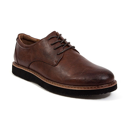 Deer Stags Walkmaster Mens Closed Toe Oxford Shoes, 10 Wide, Brown