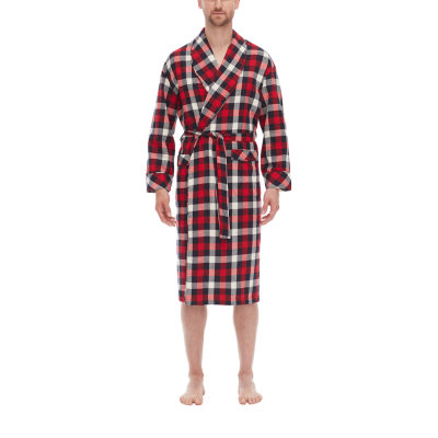 Residence Mens Flannel Long Sleeve Long Length Robe