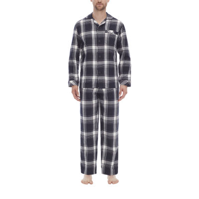 Residence Flannel Mens Long Sleeve 2-pc. Pajama Sets