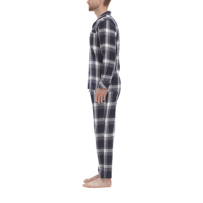 Residence Flannel Mens Long Sleeve 2-pc. Pajama Sets