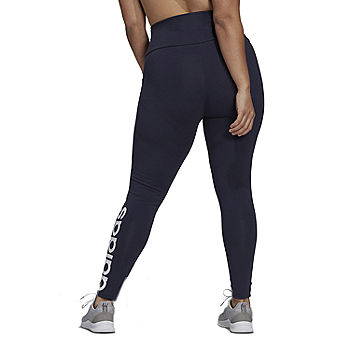 adidas Womens High Rise Full Leggings Plus, Color: Blu - JCPenney