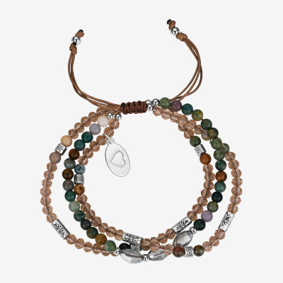 Footnotes Triple Strand Jasper Bronze Bolo Bracelet